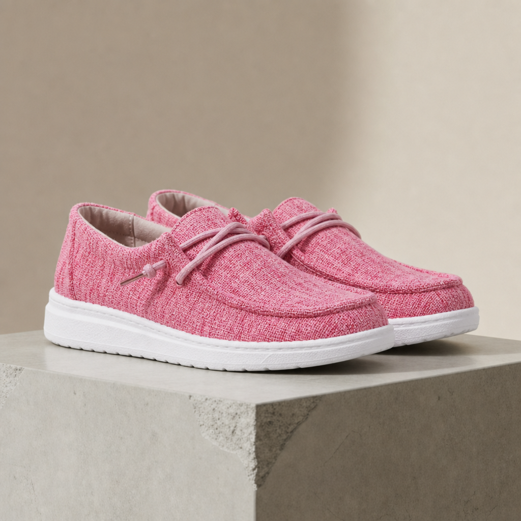 Atmungsaktive Damen Canvas Slip-On Sneaker