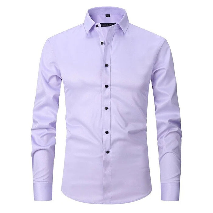 Knitterfreies Slim Fit Herren Stretchhemd
