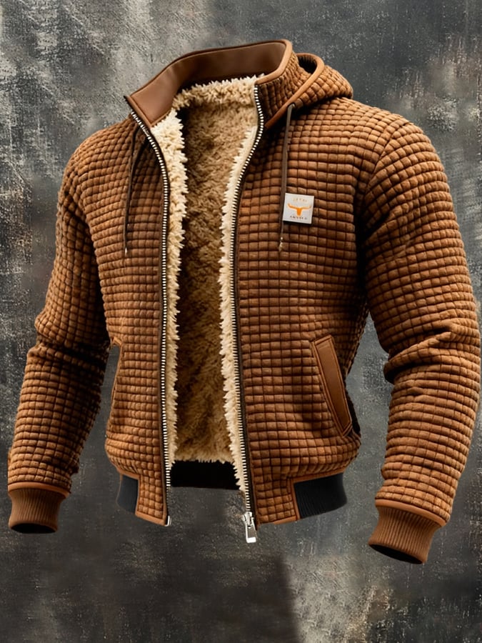 Gefütterte Winterjacke mit Fleece und Steppung für Herren