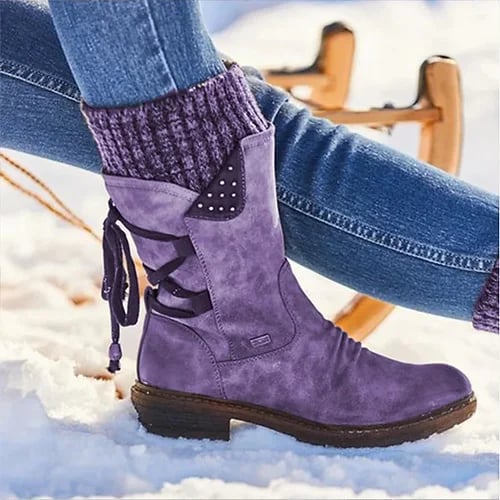 Wasserdichte Damen Stiefel Mit Wadenreißverschluss