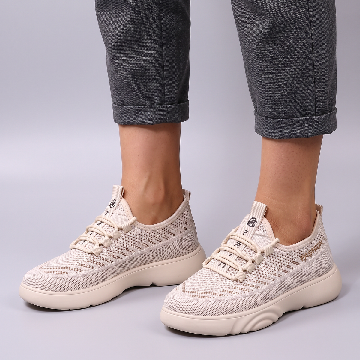 Atmungsaktive Damen Glitzer Loafer zum Hineinschlüpfen