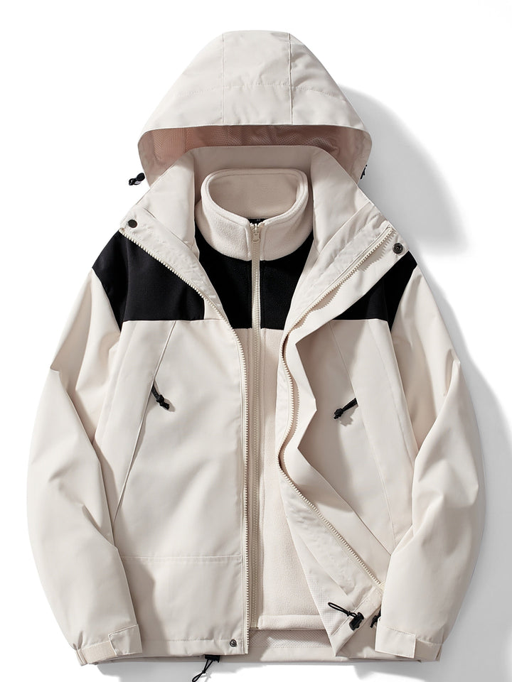 3-in-1 Damen Outdoorjacke mit Abnehmbarem Fleecefutter