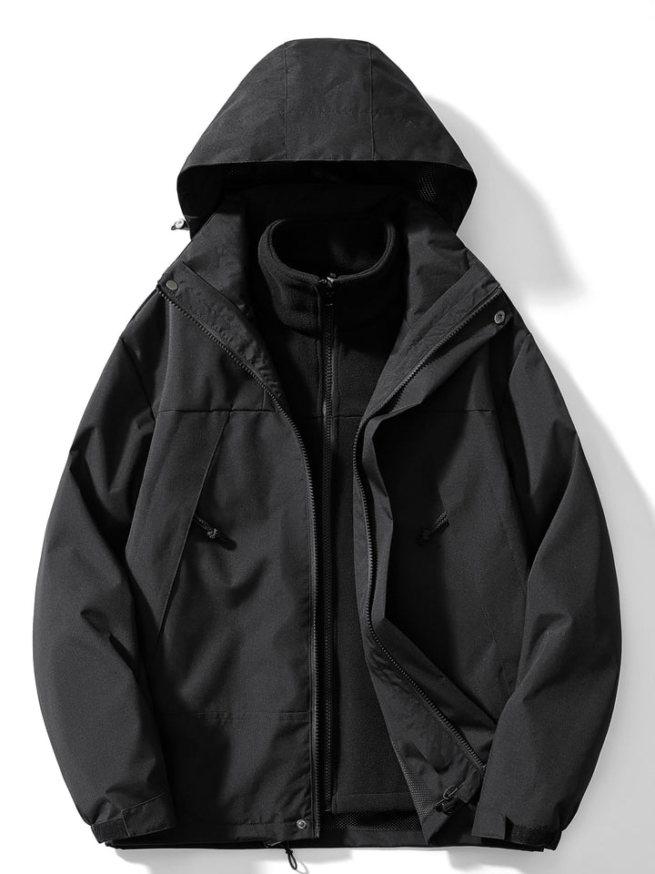 3-in-1 Damen Outdoorjacke mit Abnehmbarem Fleecefutter