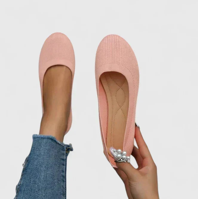 Orthopädische Slipper Damen mit Gummizug und rutschfester Sohle