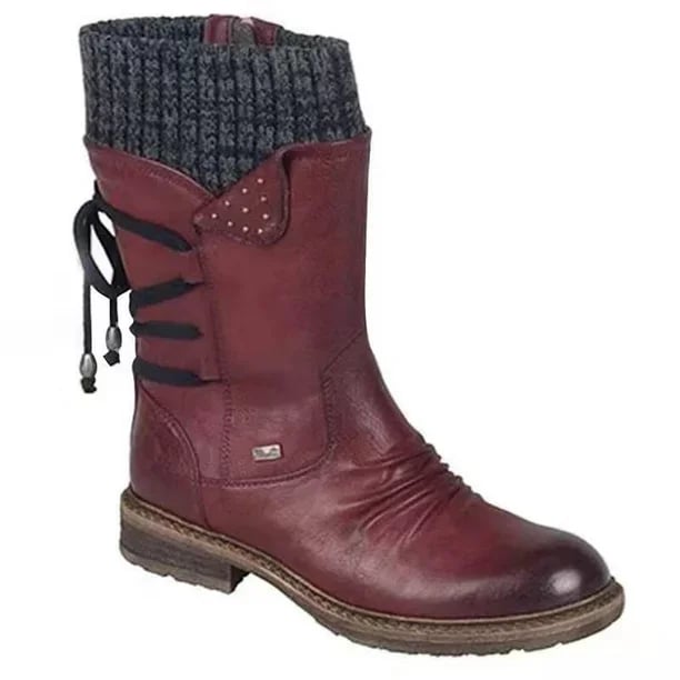 Wasserdichte Damen Stiefel Mit Wadenreißverschluss