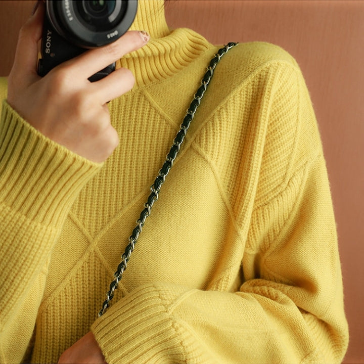 Damen Strickpullover Mit Hohem Rollkragen