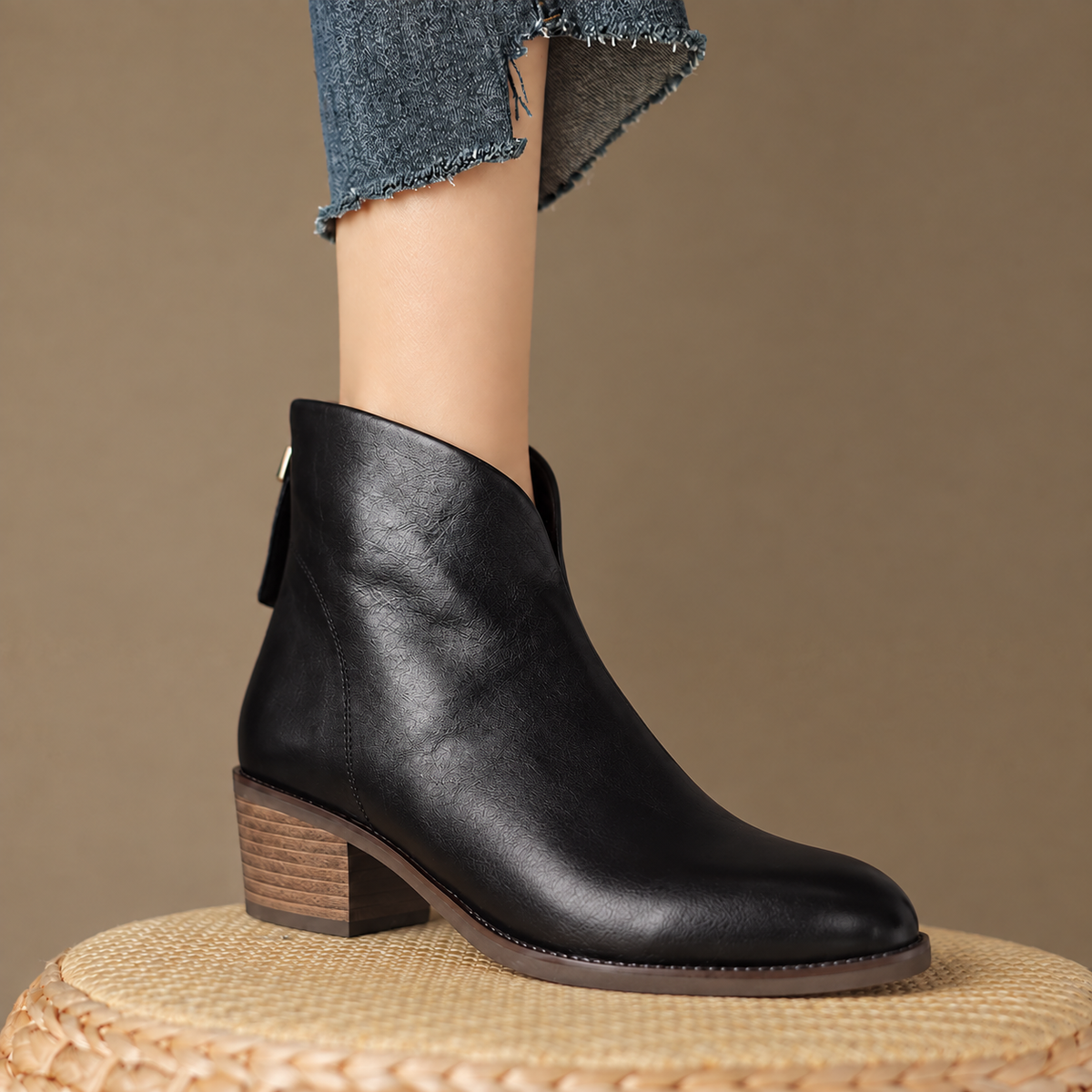 Elegante Stiefeletten mit Niedrigem Absatz und Bequemer Passform