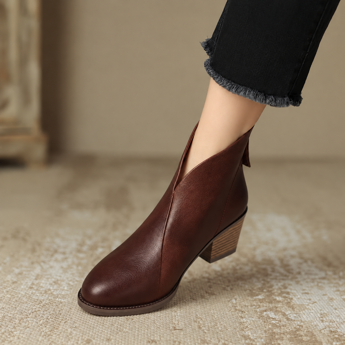Elegante Stiefeletten mit Niedrigem Absatz und Bequemer Passform