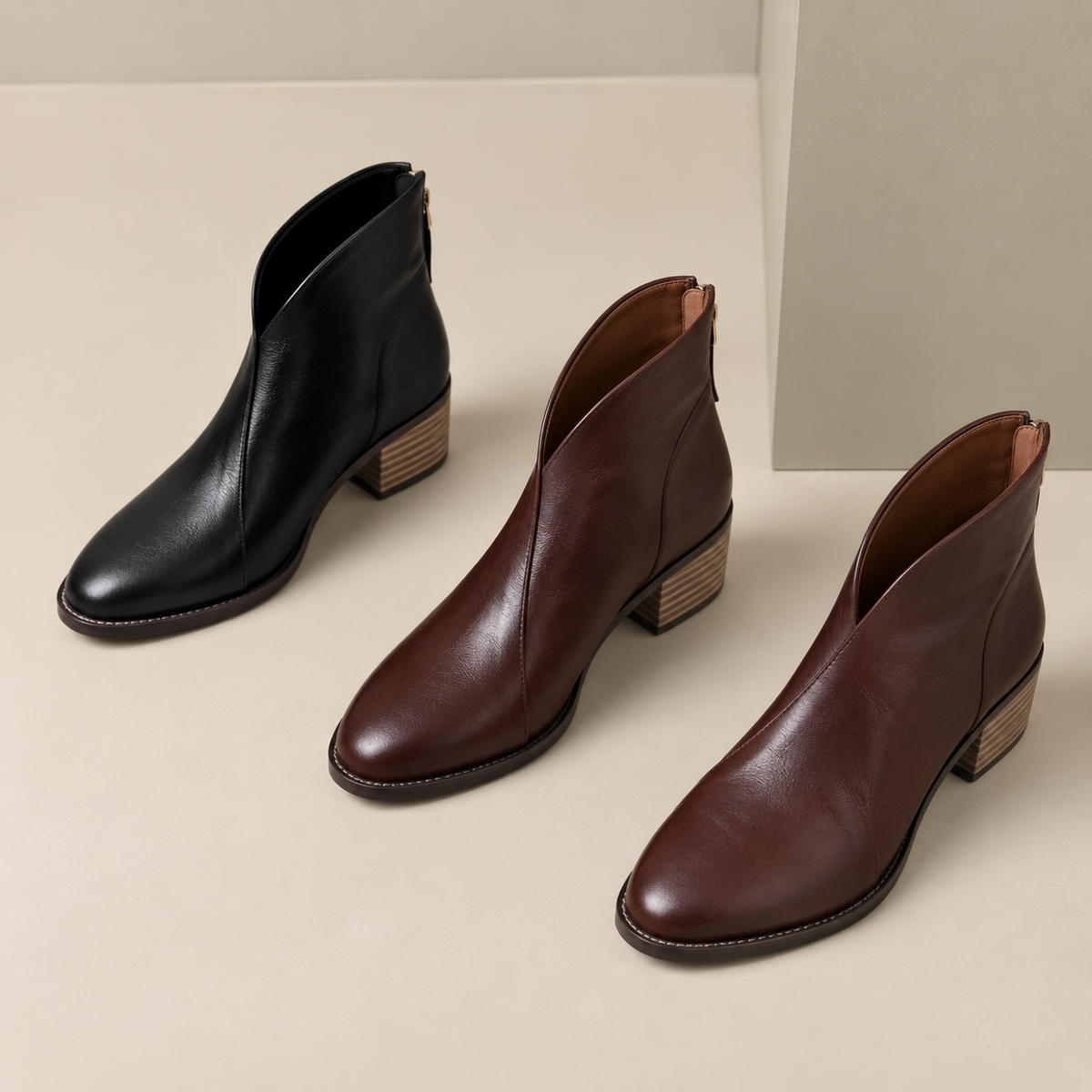 Elegante Stiefeletten mit Niedrigem Absatz und Bequemer Passform