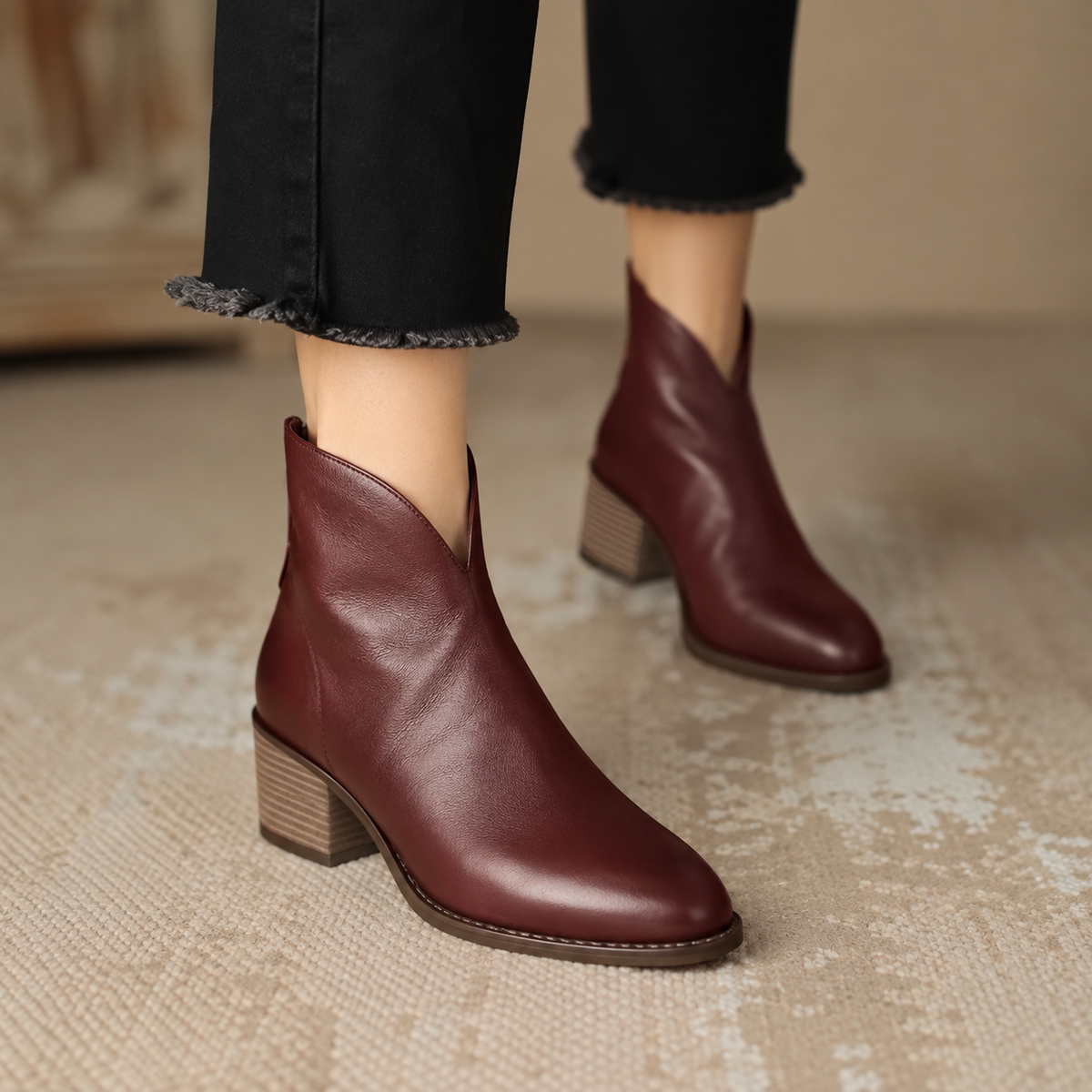 Elegante Stiefeletten mit Niedrigem Absatz und Bequemer Passform