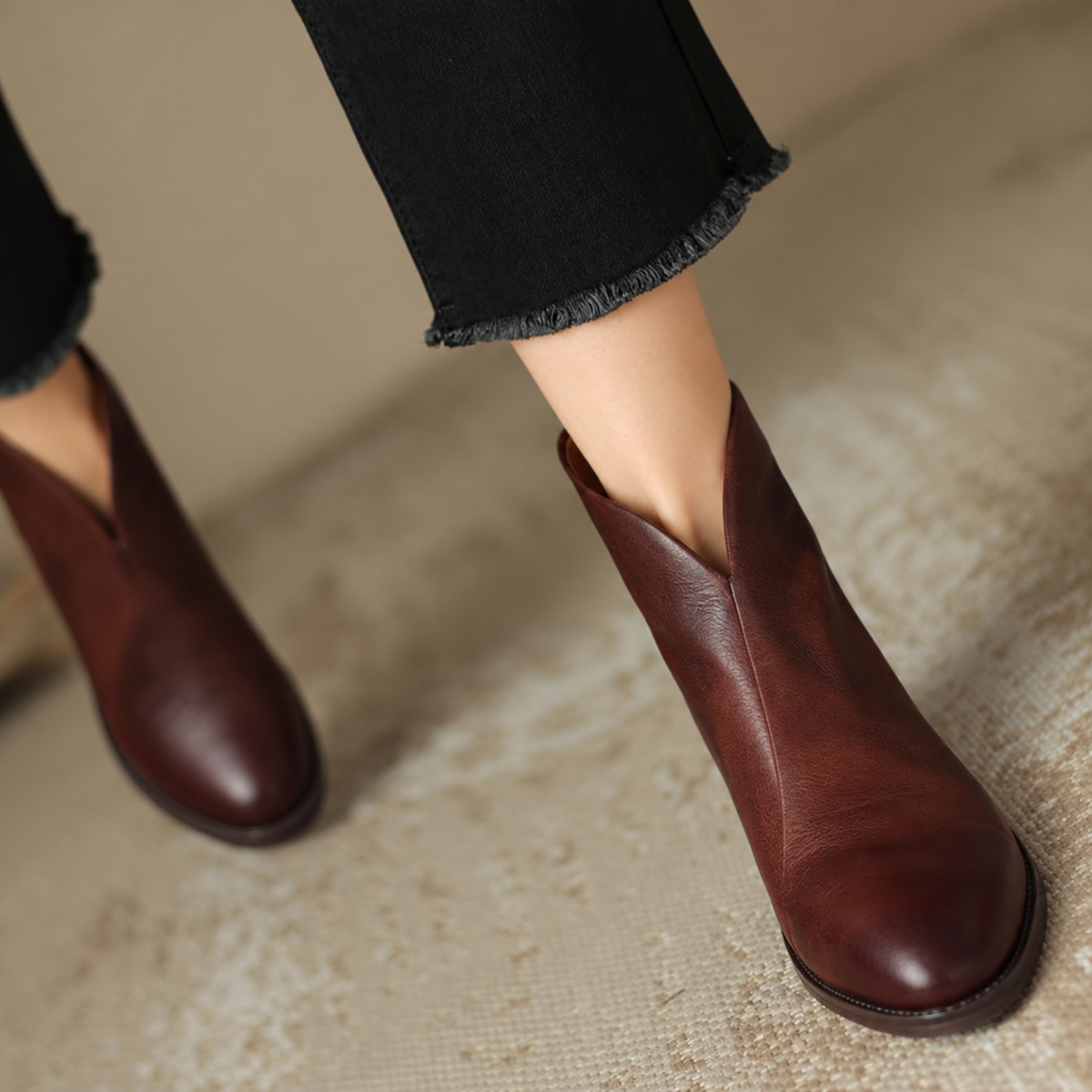 Elegante Stiefeletten mit Niedrigem Absatz und Bequemer Passform