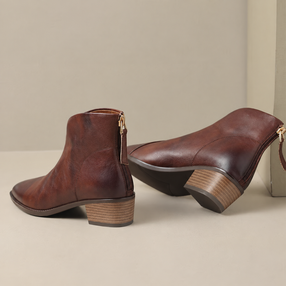 Elegante Stiefeletten mit Niedrigem Absatz und Bequemer Passform