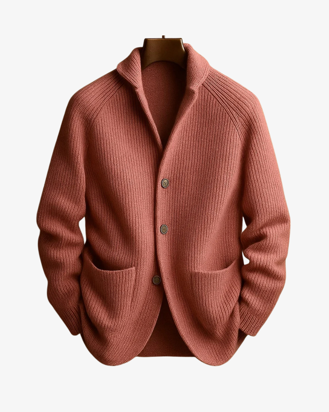 Herren Strickcardigan Mit Knopfleiste Tailliert
