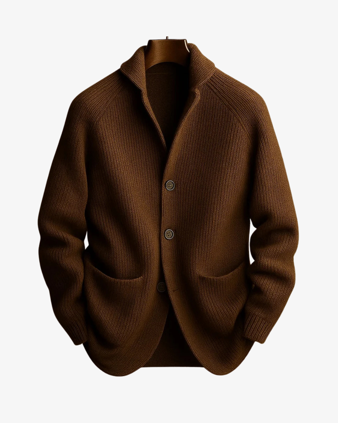 Herren Strickcardigan Mit Knopfleiste Tailliert