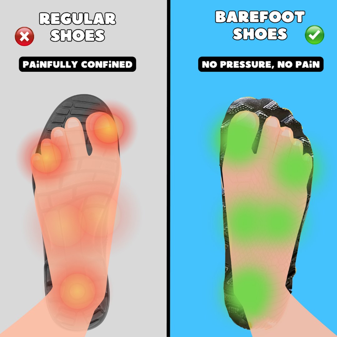 Unisex Barfuß Outdoorschuhe mit Rutschfester Gummisohle