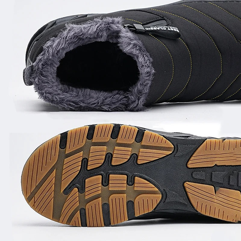 Gefütterte Barfussschuhe für den Winter mit breiter Zehenbox