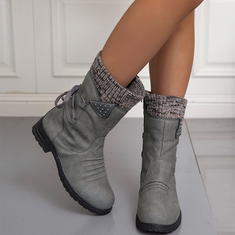 Unisex Warme Barfuß Winterschuhe mit Rutschfester Sohle