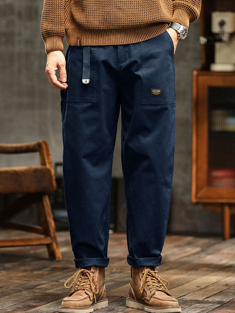 Entspannte Cargohose aus Baumwolle im Vintage-Stil