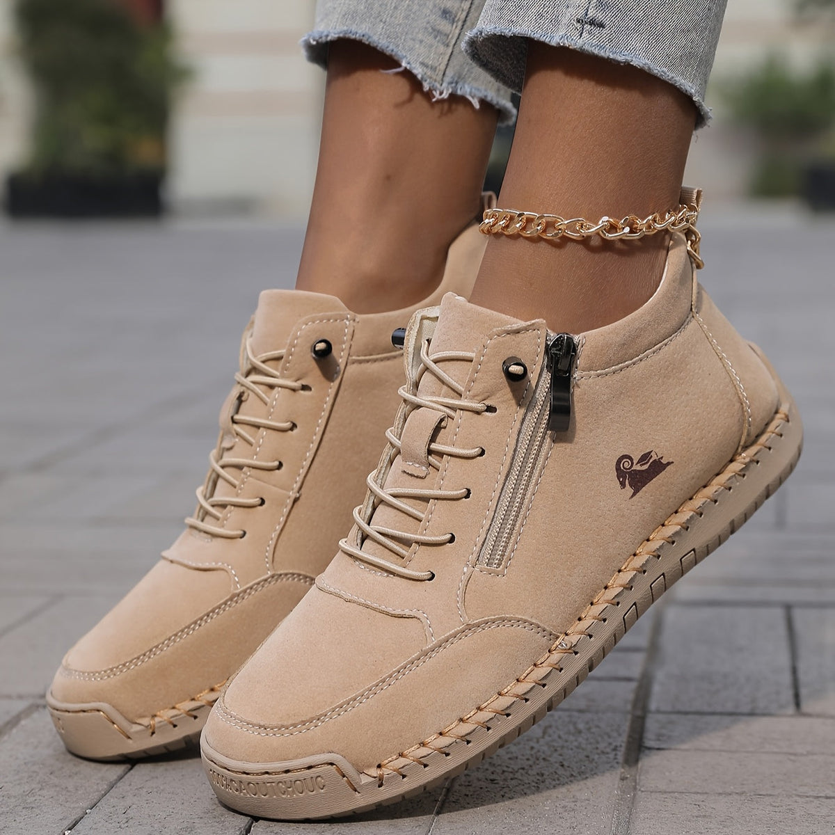 Damen Walkingschuhe mit Weiter Zehenbox und Rutschfester Sohle