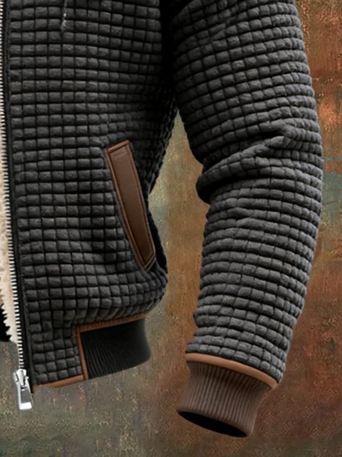 Gefütterte Winterjacke mit Fleece und Steppung für Herren