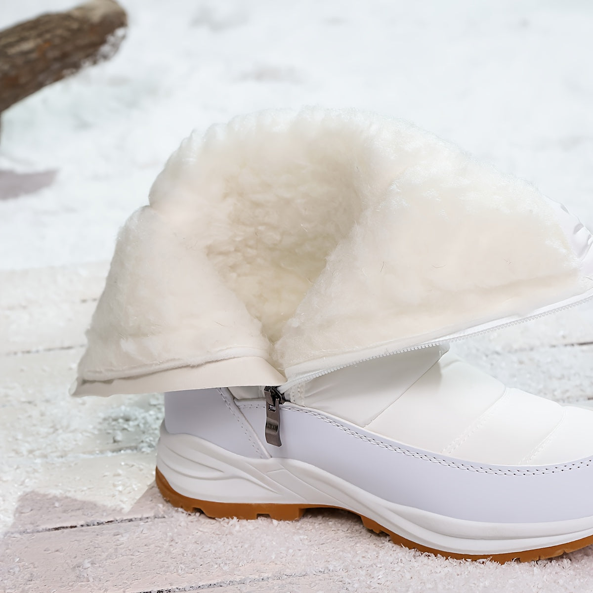 Wadenhohe Damen Winterstiefel Mit Kunstfellfutter
