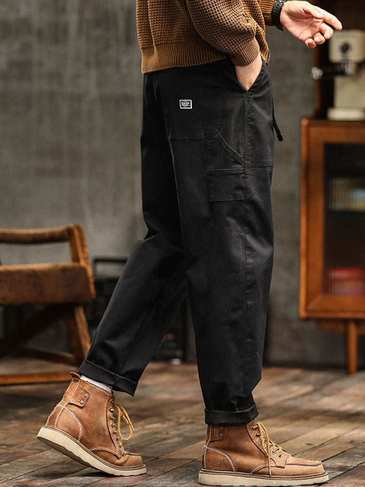 Entspannte Cargohose aus Baumwolle im Vintage-Stil
