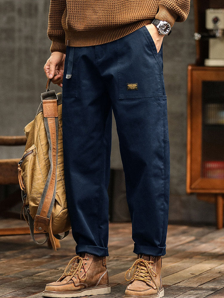 Entspannte Cargohose aus Baumwolle im Vintage-Stil