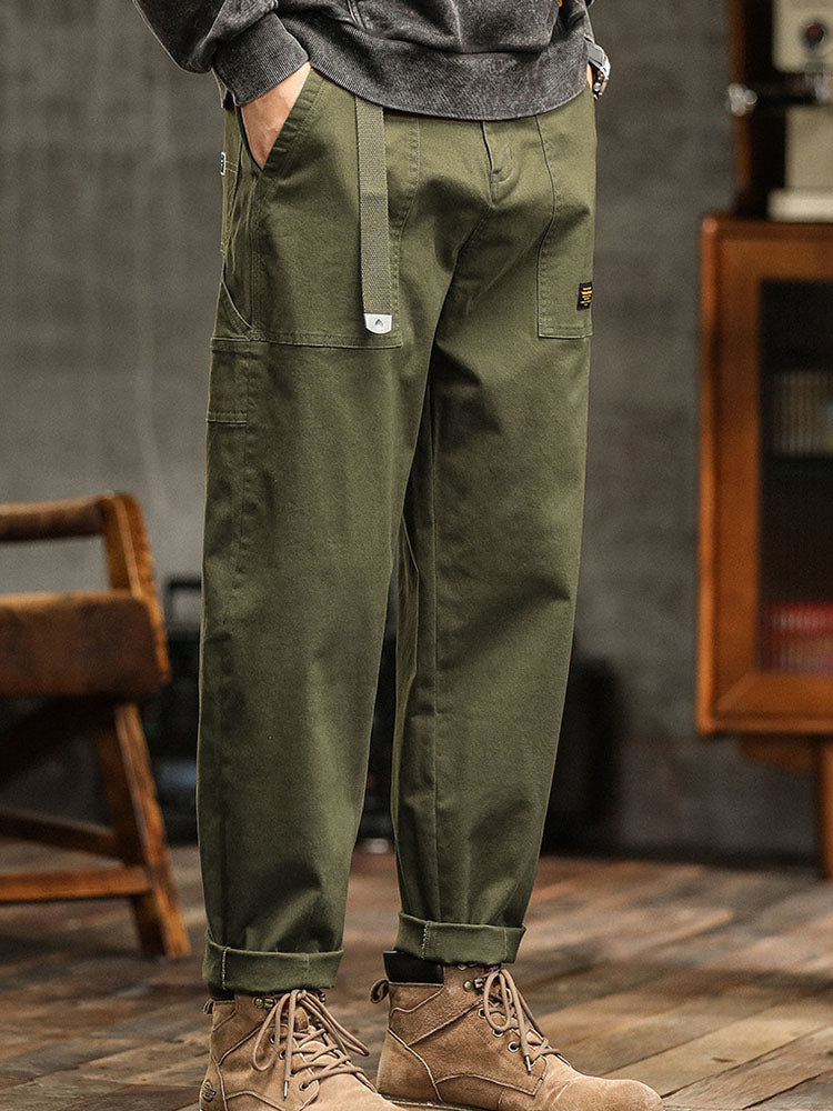 Entspannte Cargohose aus Baumwolle im Vintage-Stil