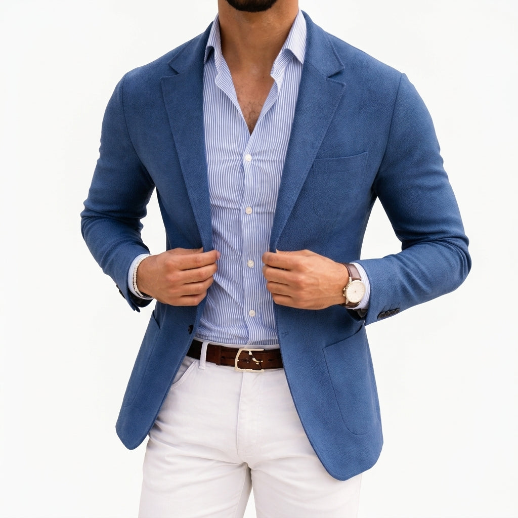 Feingestrickter Blazer Mit Klassischem Reverskragen
