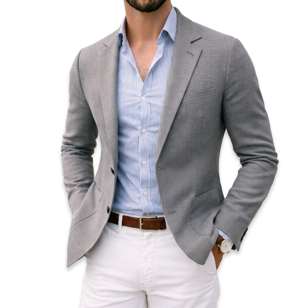 Feingestrickter Blazer Mit Klassischem Reverskragen