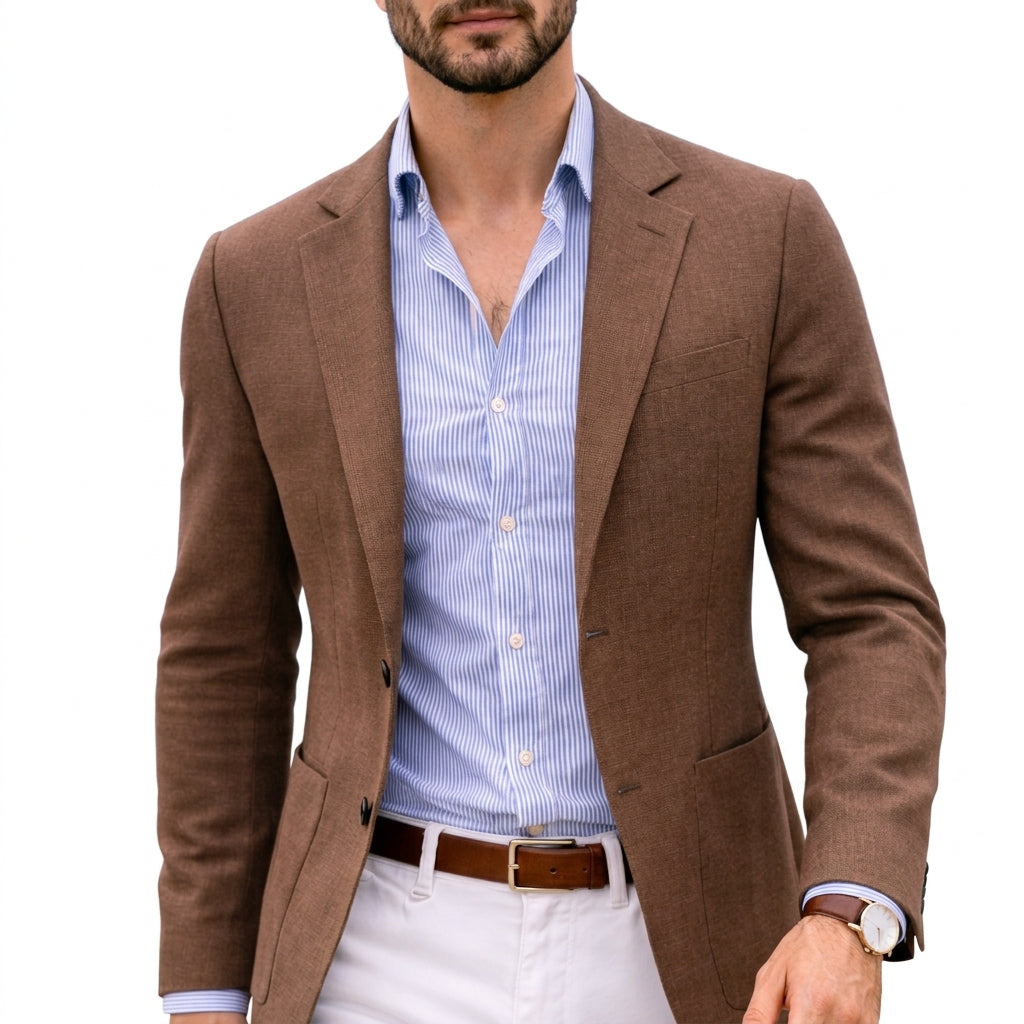 Feingestrickter Blazer Mit Klassischem Reverskragen