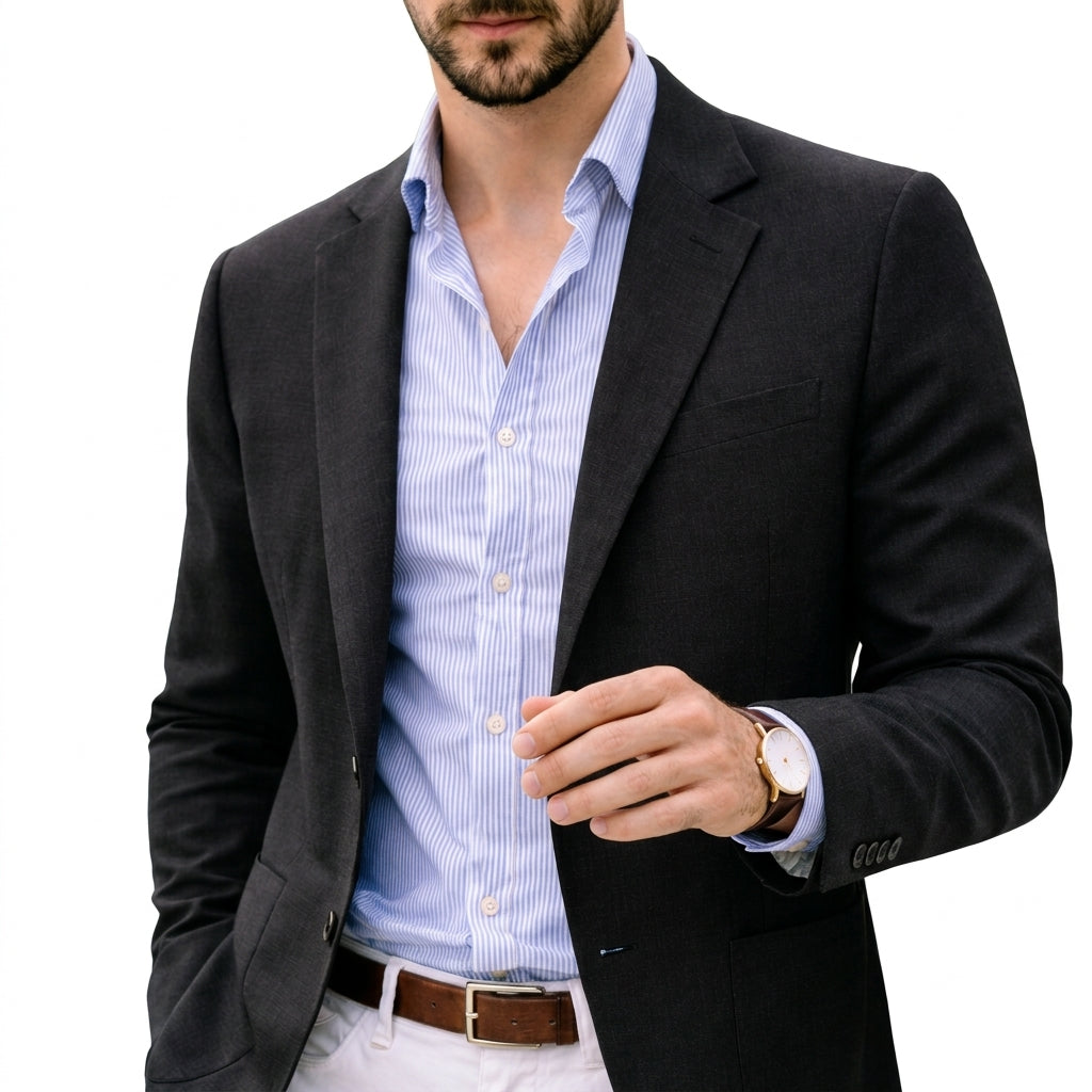 Feingestrickter Blazer Mit Klassischem Reverskragen