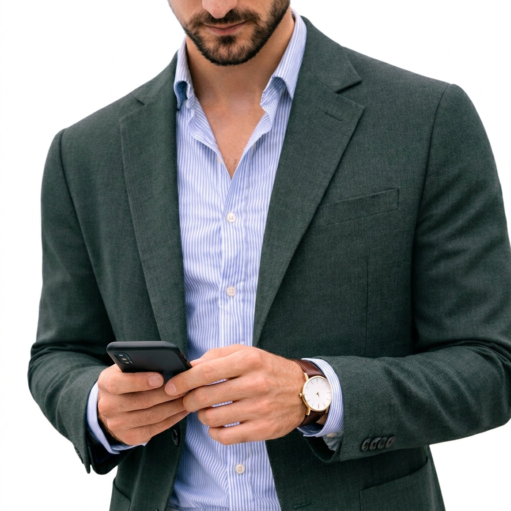Feingestrickter Blazer Mit Klassischem Reverskragen