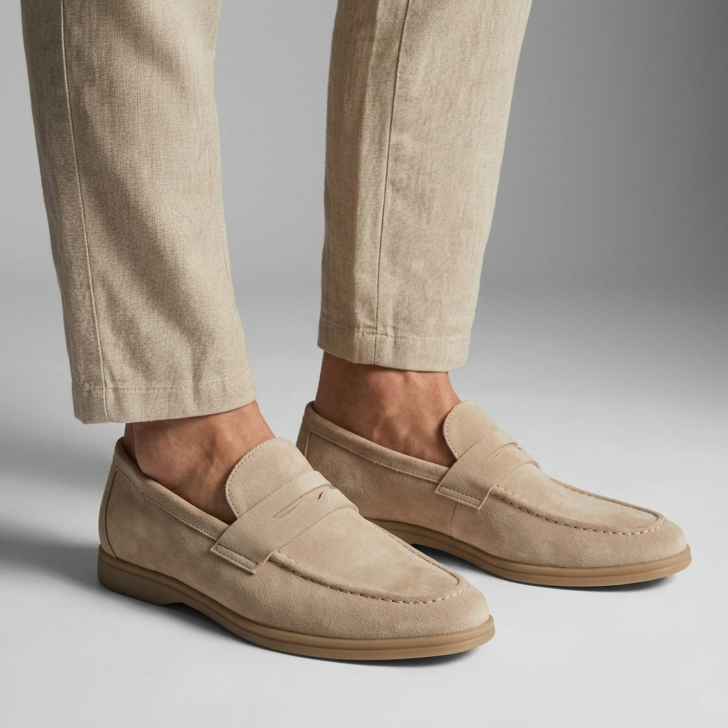 Klassische Herren Slipper in Wildleder-Optik