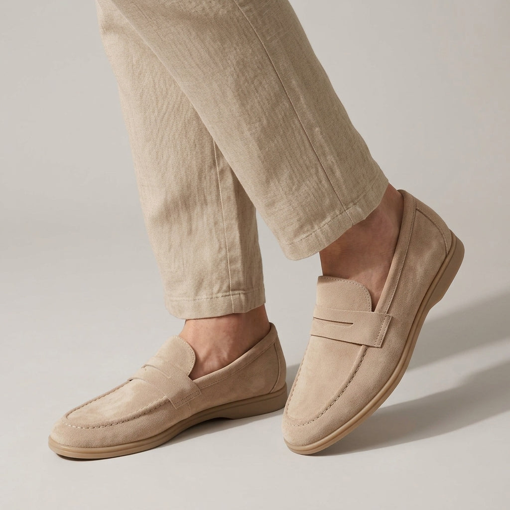 Klassische Herren Slipper in Wildleder-Optik