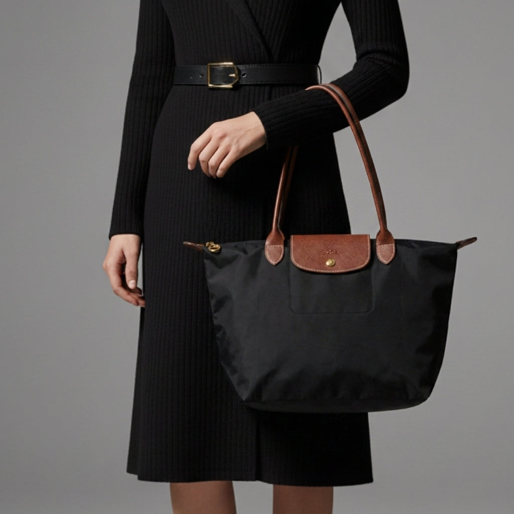 Elegante Strukturierte Handtasche aus Nylon