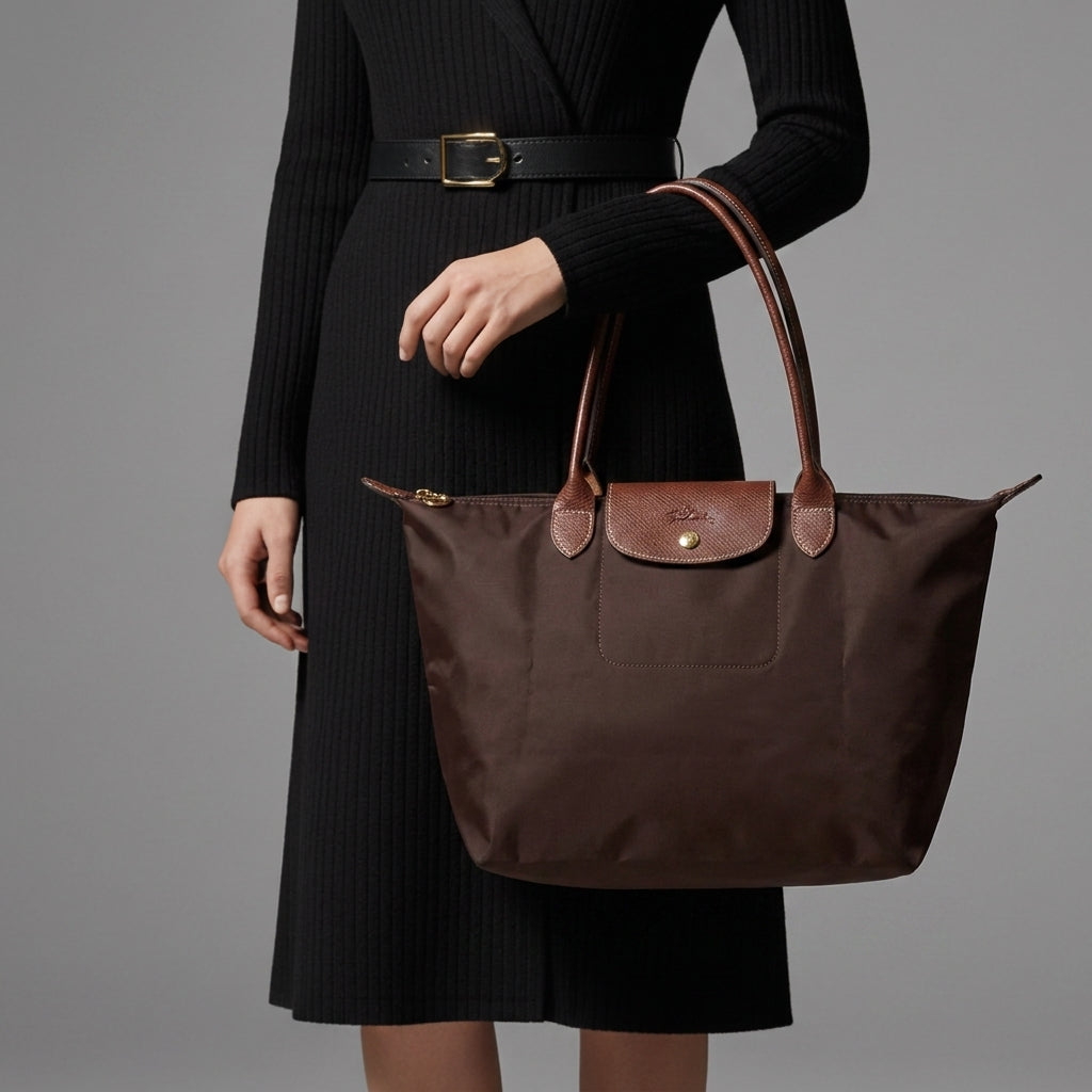 Elegante Strukturierte Handtasche aus Nylon