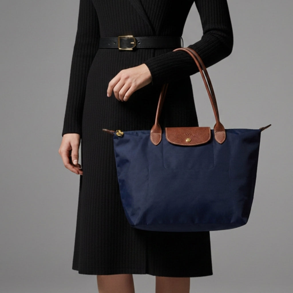 Elegante Strukturierte Handtasche aus Nylon