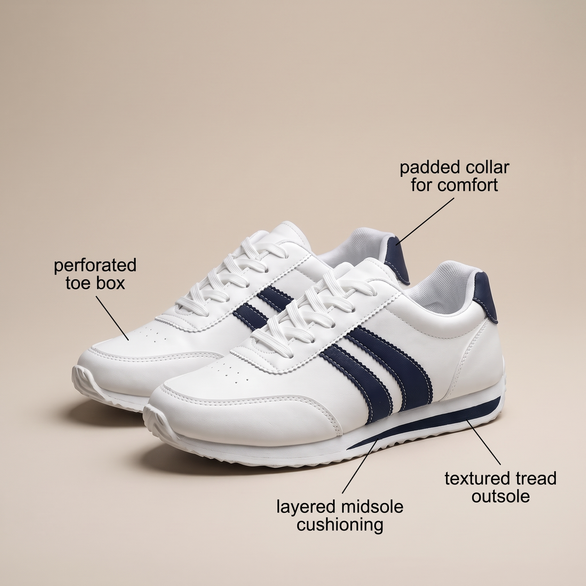 Leichte Orthopädische Damen Sneaker mit Fussbett