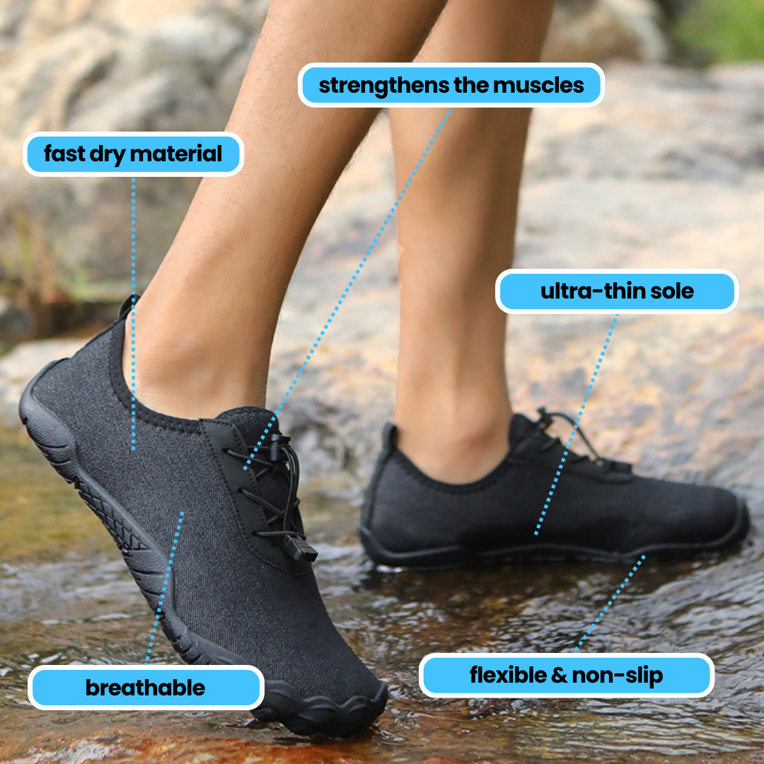 Rutschfeste Barfussschuhe mit breiter Zehenbox für den Alltag