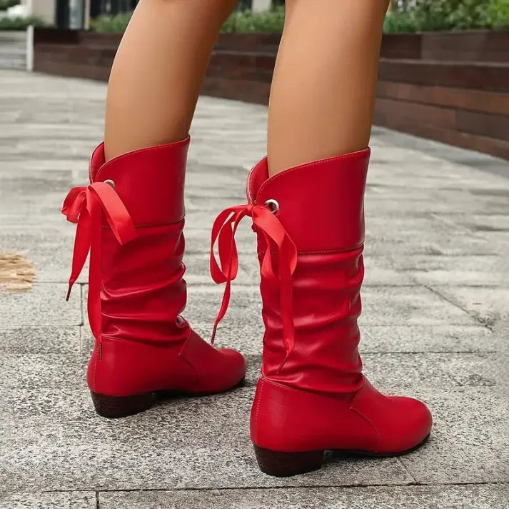 Orthopädische Damen Schnürstiefeletten Mit Stabilem Absatz