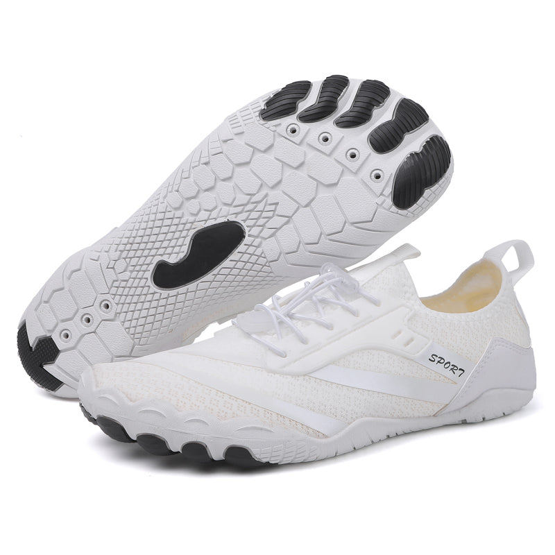 Atmungsaktive Barfussschuhe für Damen mit Netzobermaterial