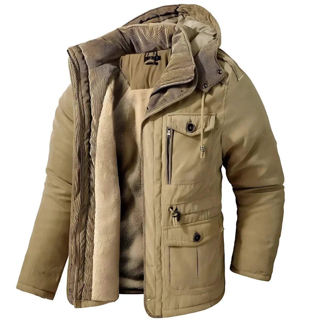 Wasser Und Winddichte Winterjacke Mit Abnehmbarer Kapuze
