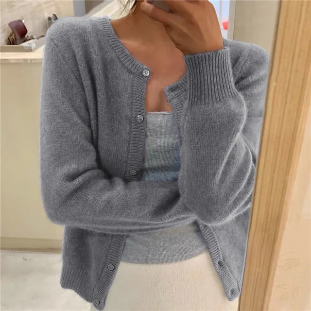 Lockerer Damen Strickcardigan aus Feinstrick