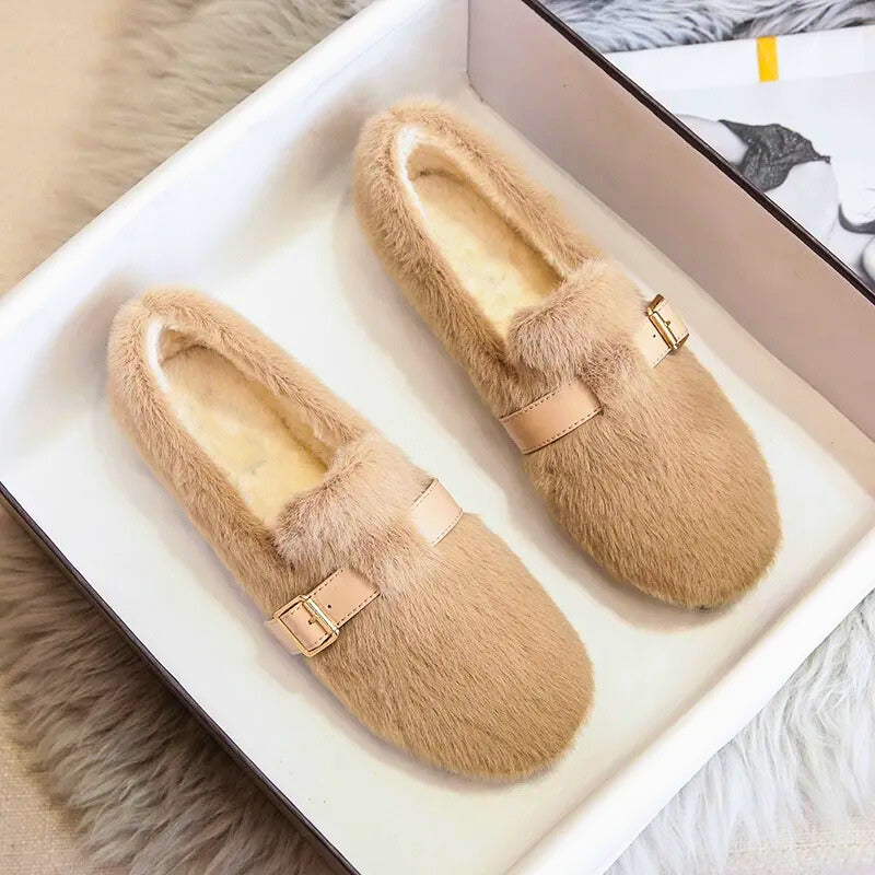 Minimalistische Damen Ballerinas mit Rundspitze und Dämpfung