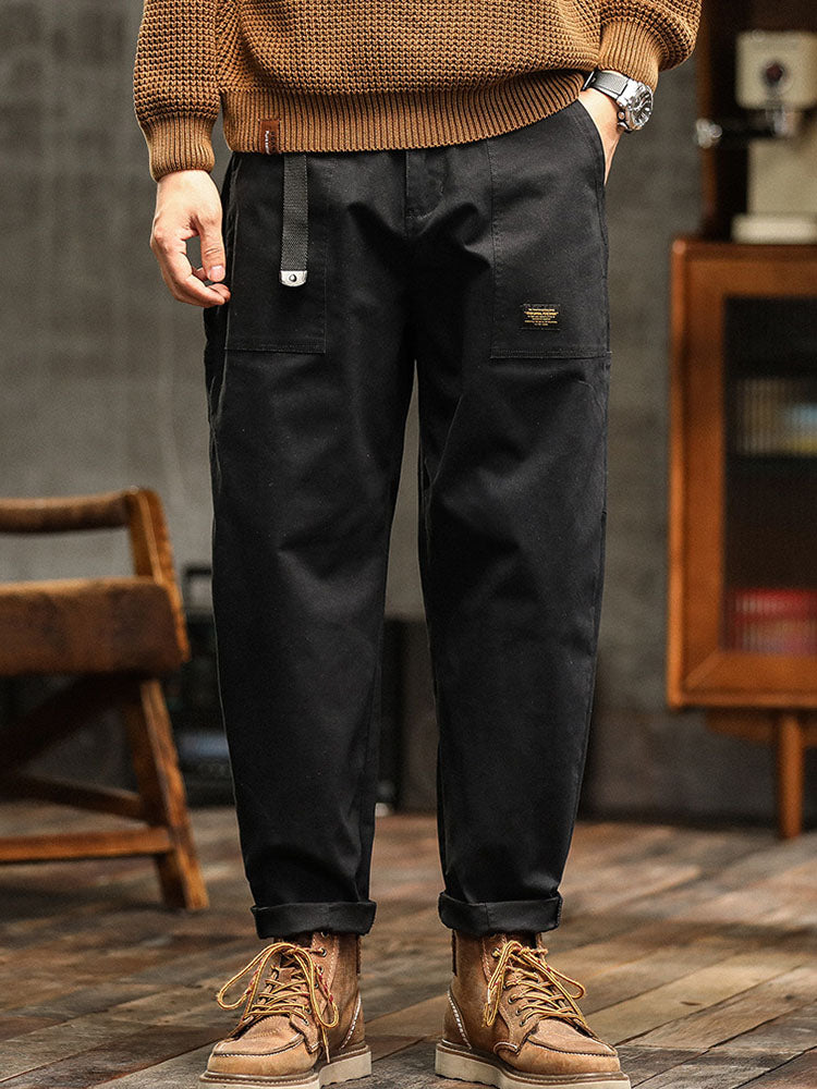 Bequeme Cargohose mit Utility-Taschen und Gürtel