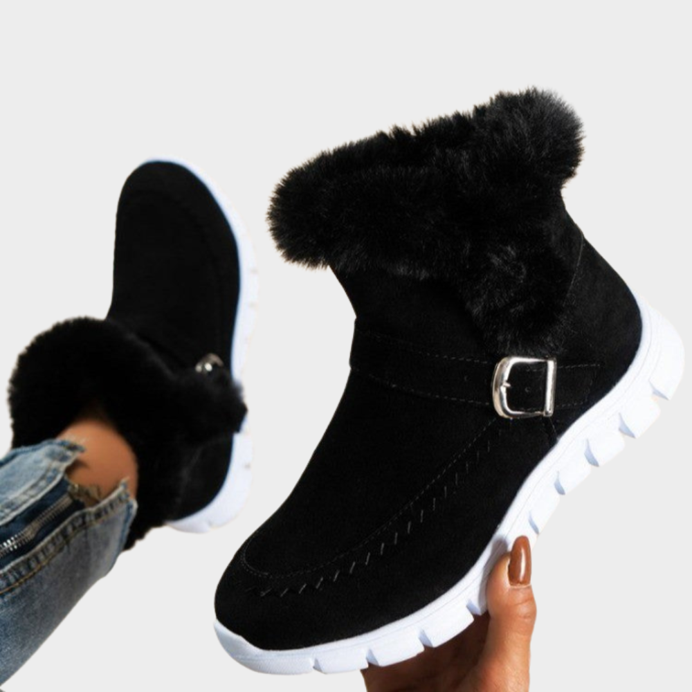 Warme Damen Winterstiefel Mit Plüschfutter Und Rutschfester Sohle