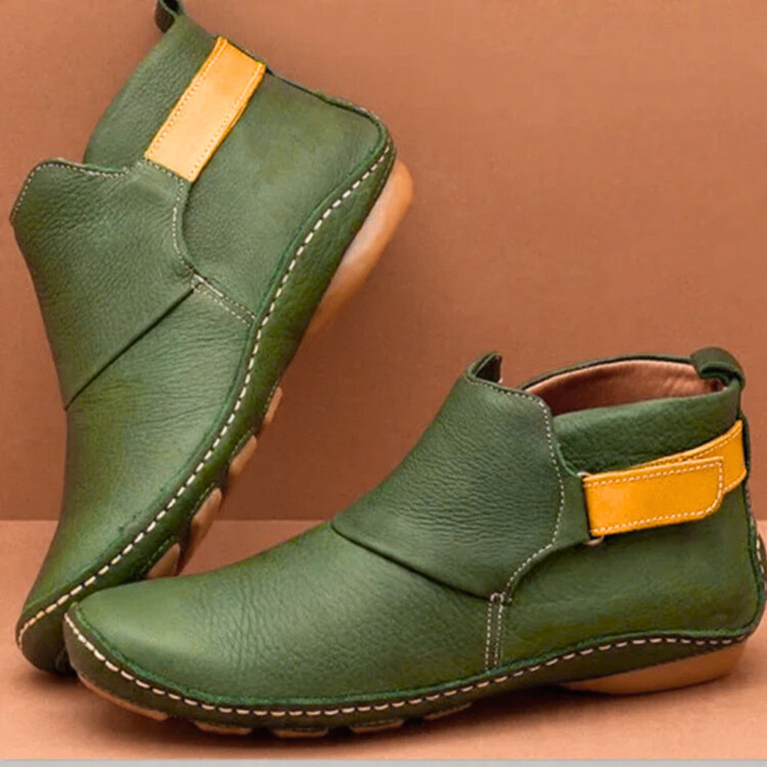 Vintage Damen Stiefeletten mit Weicher Innenpolsterung