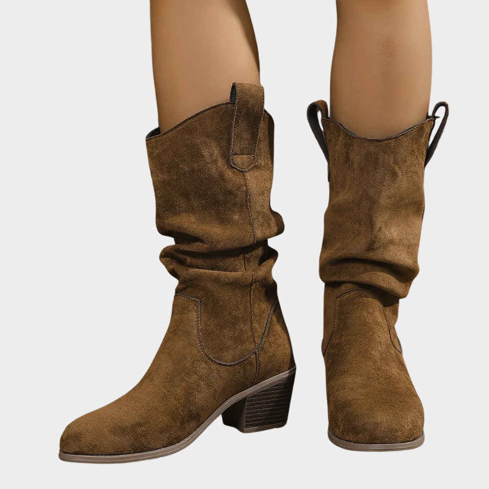 Damen Cowboystiefel mit mittelhohem Absatz