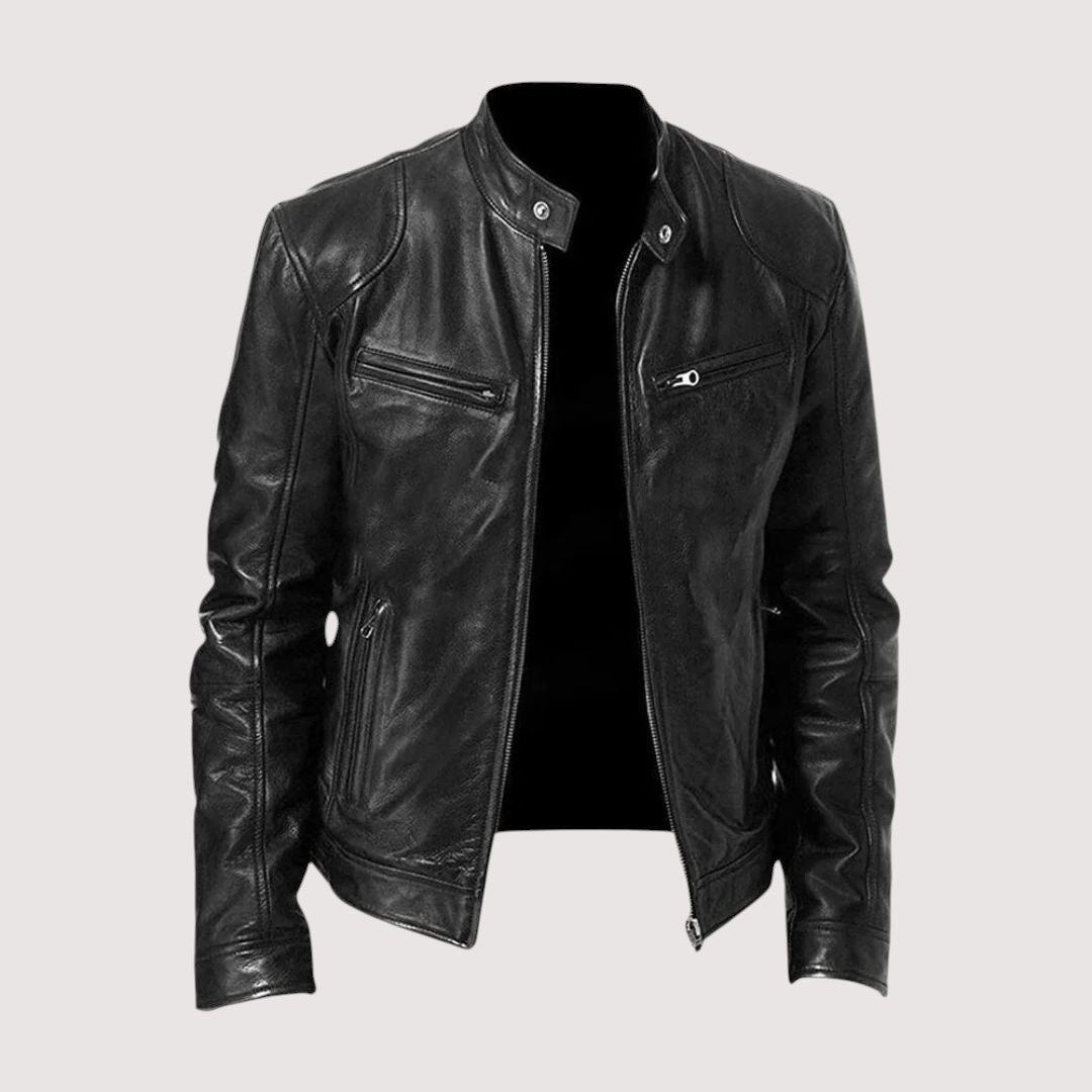 Klassische Herren Jacke aus Kunstleder